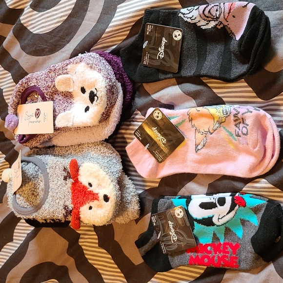 Disney & Secret Treasures Accessories - NWT 9 Prs of Socks, Disney & Secret Treasures